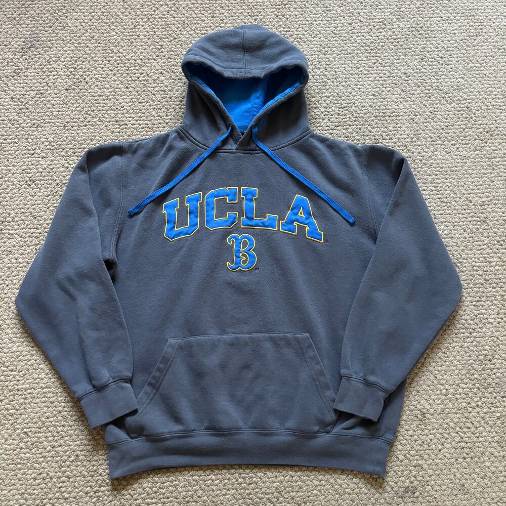 y2k 2000s style UCLA bruins embroidered 3d hoodie colosseum mens medium college
